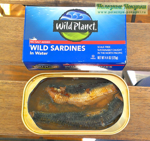 Сардины в собственном соку без соли Wild Planet