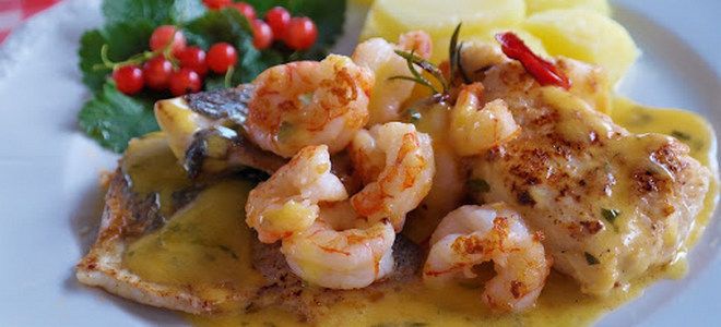 морской угорь в сливочном соусе